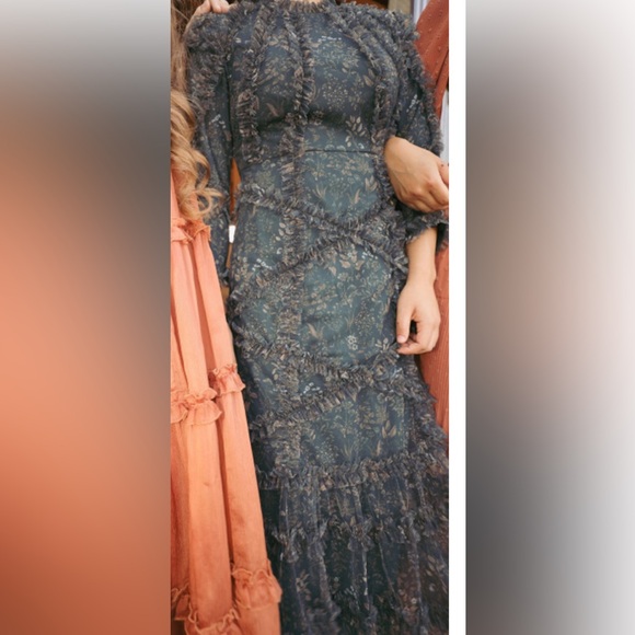 Dainty Jewells Elegant Fall Green Dress - Picture 6 of 7